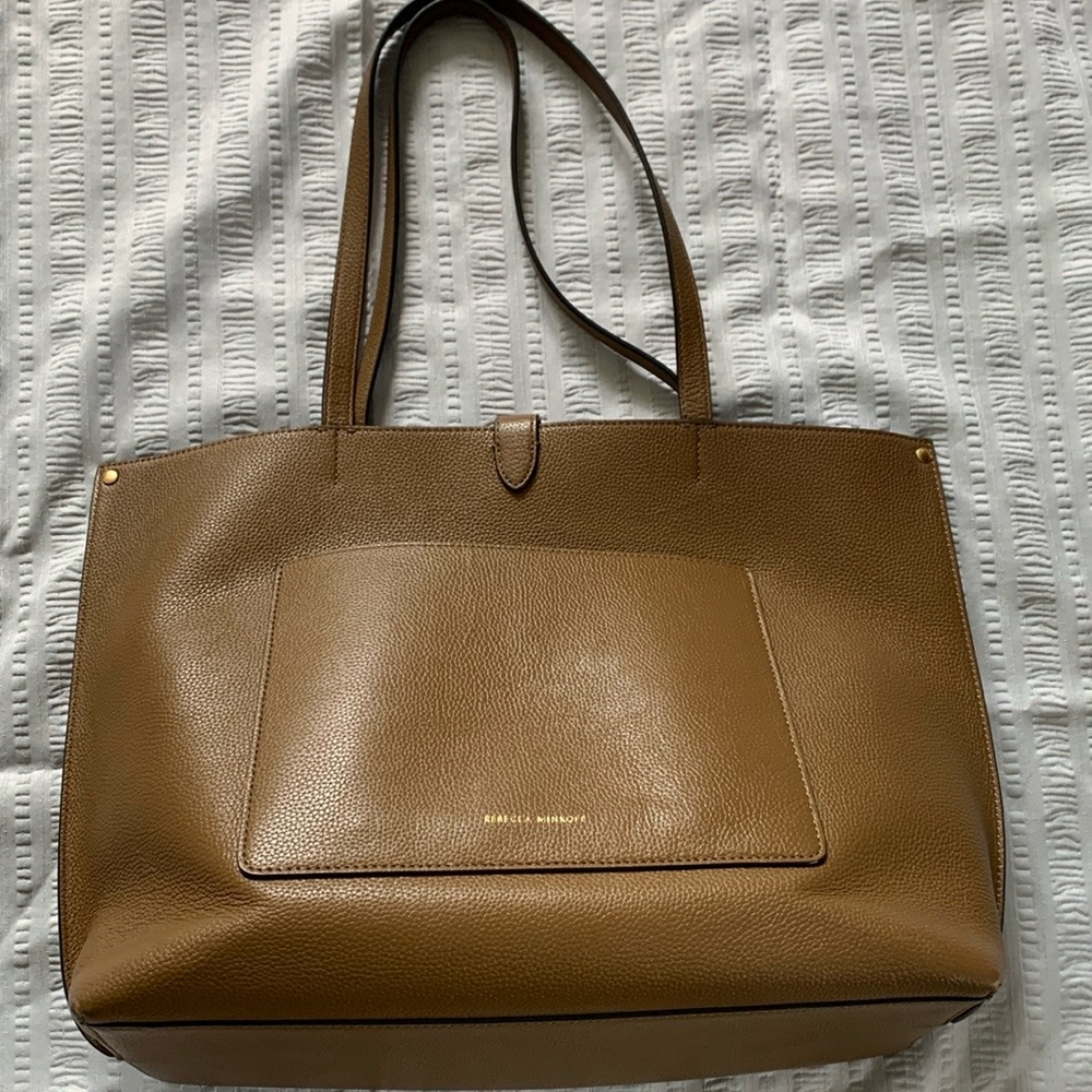 Rebecca Minkoff large leather tote brown